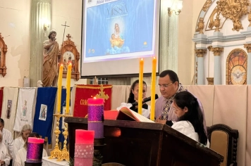 Foto - Paróquia Nossa Senhora de Nazaré celebra Santa Missa no 1º Dia Votivo rumo aos 350 anos do município