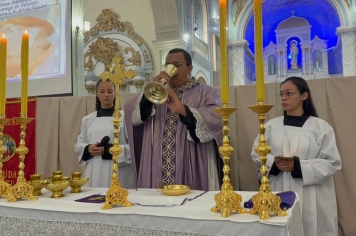 Foto - Paróquia Nossa Senhora de Nazaré celebra Santa Missa no 1º Dia Votivo rumo aos 350 anos do município