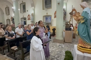 Foto - Paróquia Nossa Senhora de Nazaré celebra Santa Missa no 1º Dia Votivo rumo aos 350 anos do município