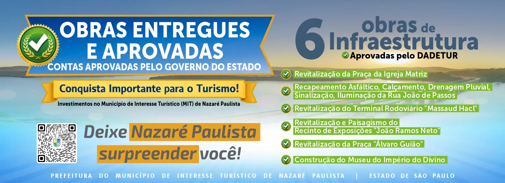 Nazaré Paulista fortalece turismo com investimentos e consolida reconhecimento como MIT