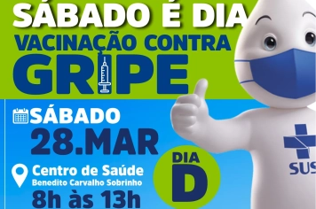 Sábado(28) é Dia D de Vacinação contra a Gripe em Nazaré Paulista