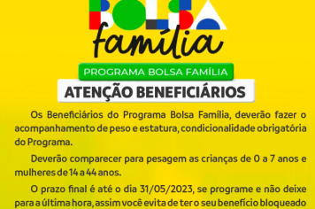 Atenção Beneficiários do Programa Bolsa Família de Nazaré Paulista