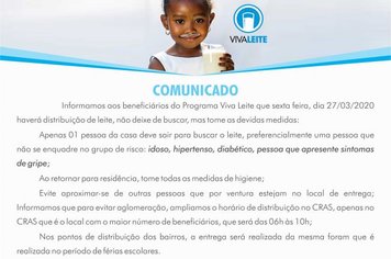 Comunicado: Programa VivaLeite