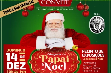 Vem aí a grande Festa para as Crianças com a Chegada do Papai Noel 2025 em Nazaré Paulista