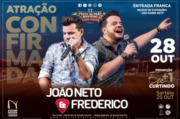 Acabou o suspense: SEGUNDA ATRAÇÃO CONFIRMADA DA 11ª FESTA DO PEÃO BOIADEIRO 2023 DE NAZARÉ PAULISTA