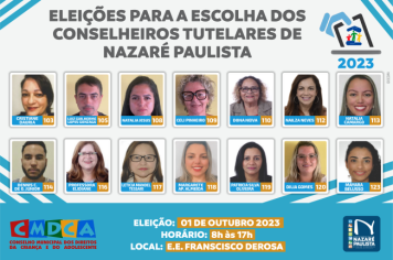 Prefeitura divulga relação dos candidatos à eleição do Conselho Tutelar em Nazaré Paulista