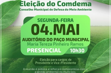 Edital de Convocação para Eleição do Conselho Municipal de Meio Ambiente (COMDEMA) em Nazaré Paulista