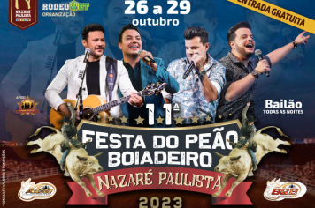 Confira nossa programação oficial da 11ª Festa do Peão Boiadeiro 2023 de Nazaré Paulista