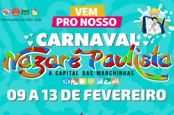 PROGRAMAÇÃO OFICIAL - CARNAVAL DE MARCHINHAS 2024 DE NAZARÉ PAULISTA