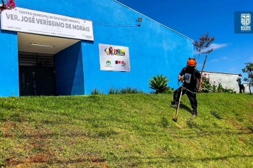 PREFEITURA DE NAZARÉ PAULISTA REALIZA AÇÕES DE ZELADORIA NA CEI JOSÉ VERÍSSIMO DE MORAIS NO JARDIM MONTE VERDE