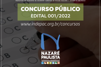 Prefeitura de Nazaré Paulista divulga edital do Concurso Público 2022 