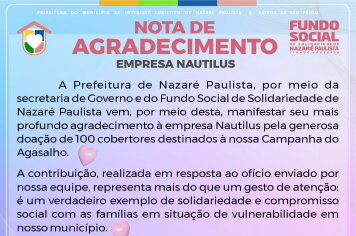Nota de Agradecimento 