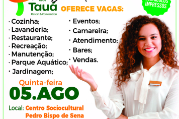 Prefeitura de Nazaré paulista e hotel Tauá anunciam vagas para população