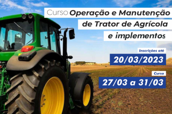 Vagas Limitadas: Prefeitura e Senar ofertam curso de Manutenção e Operação de Trator Agrícola + implementos em Nazaré Paulista