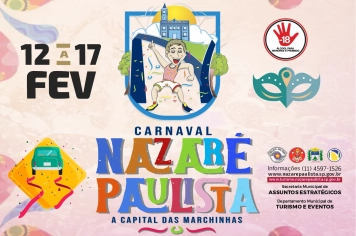Programação oficial - carnaval de marchinhas 2026 de Nazaré Paulista