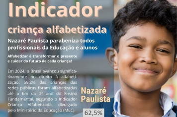 Nazaré Paulista supera metas e avança na alfabetização do município