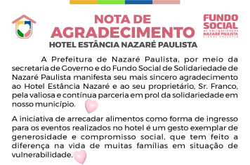 Nota de Agradecimento 