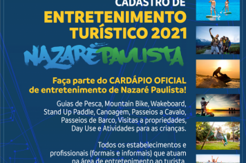 Cadastro de Entretenimento Turístico 2021 – Nazaré Paulista
