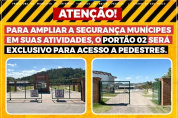  Prefeitura reforça a segurança com nova sinalização na entrada do Recinto de Exposições “João Ramos Neto”