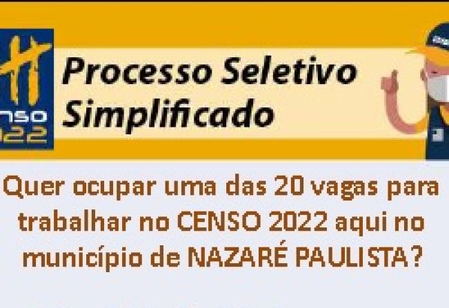 IBGE abre inscrições do processo seletivo para o Censo 2022