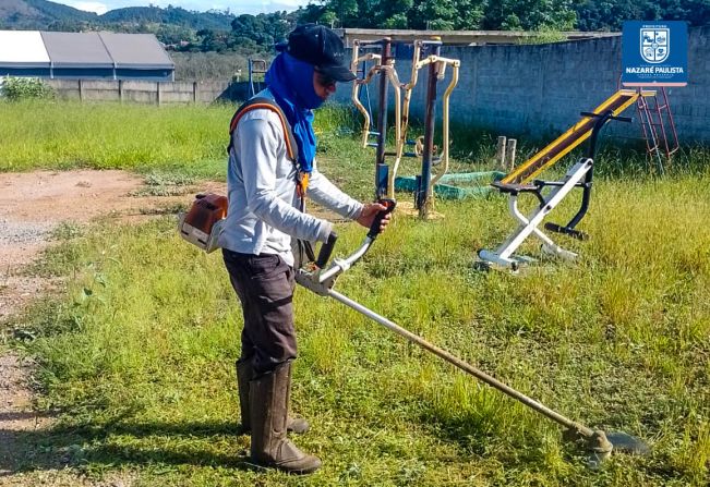 Prefeitura de Nazaré Paulista realiza manutenção e zeladoria dos espaços públicos do município