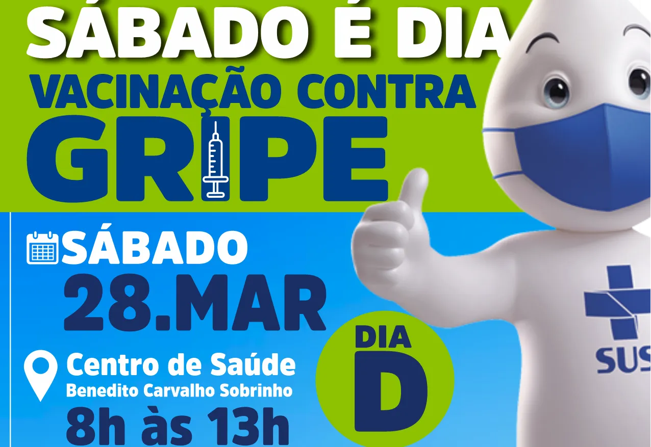 Sábado(28) é Dia D de Vacinação contra a Gripe em Nazaré Paulista