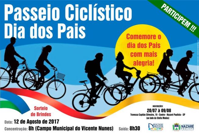 Município de Nazaré Paulista promove Passeio Ciclístico em Comemoração ao Dia Dos Pais