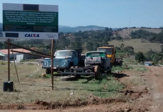 Prefeitura de Nazaré Paulista iniciou as obras para a pavimentação no Jardim Monte Verde