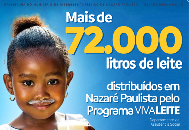 Programa Vivaleite de Nazaré Paulista distribui mais de 72 mil litros de leite em 06 anos