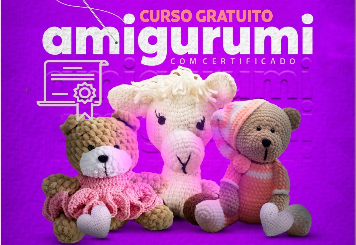 Fundo Social abre inscrições para curso gratuito de Amigurumi em Nazaré Paulista