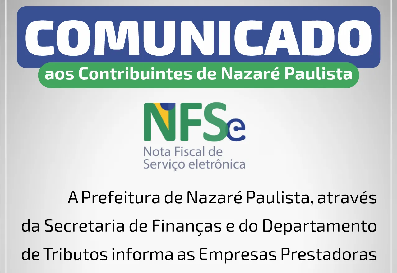 Comunicado Oficial aos Contribuintes