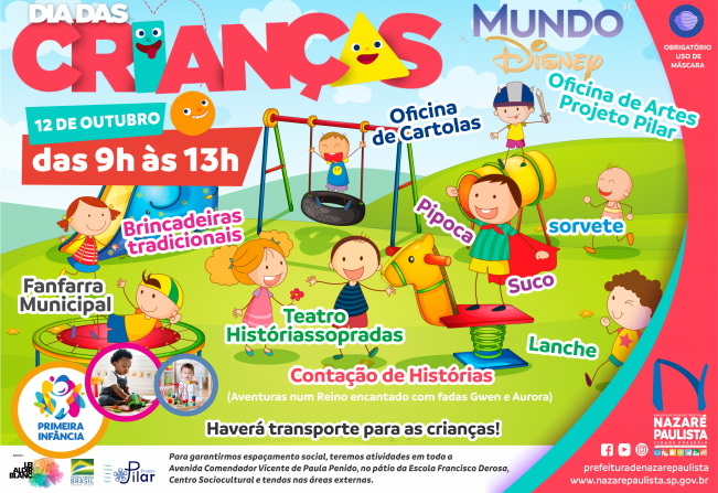 Dia das Crianças tem programação gratuita em Nazaré Paulista