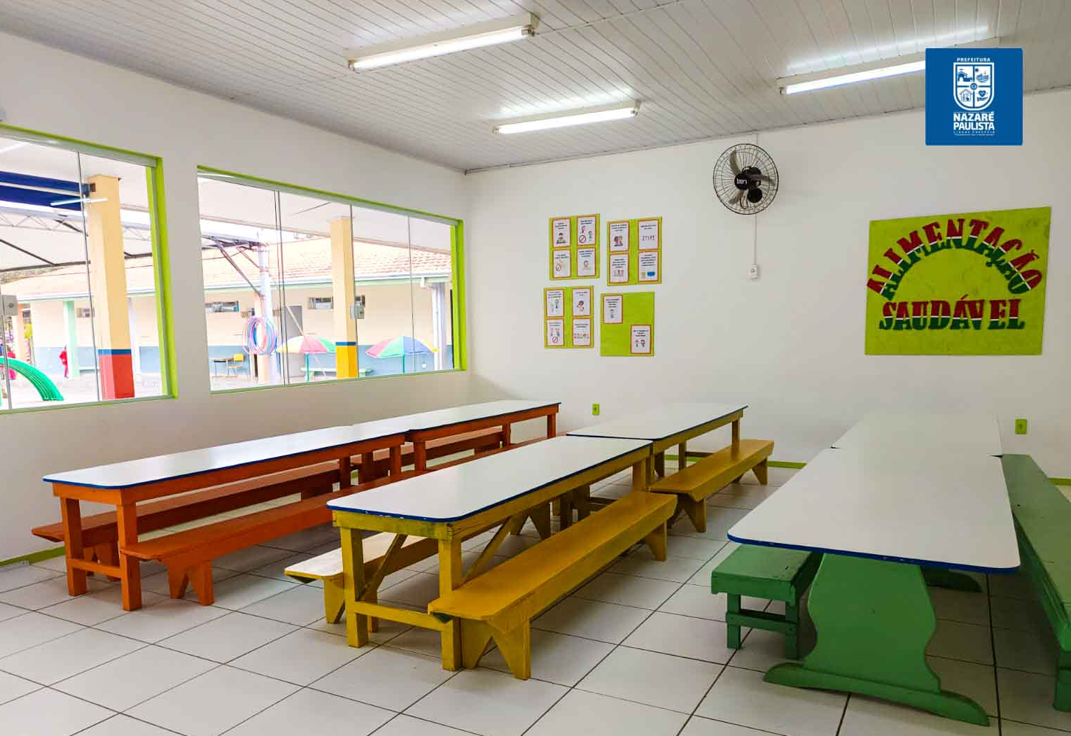 Prefeitura de Nazaré paulista revitaliza refeitório da EMEI Prefeito Estanislau Gonzaga Pinheiro