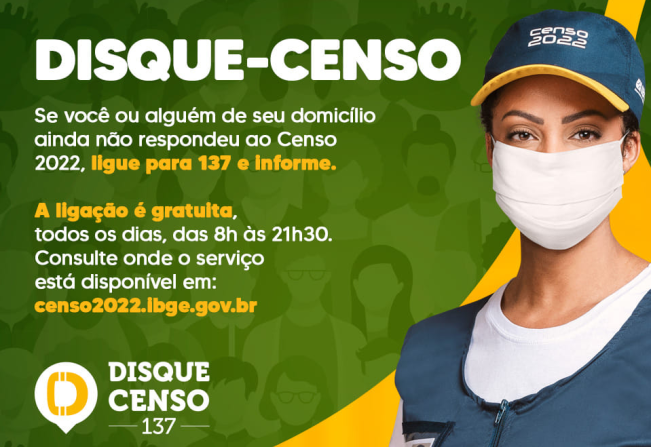 Se você não recebeu a visita do recenseador do IBGE, utilize o 