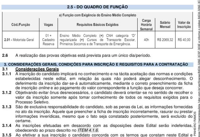 Edital de abertura das inscrições para o processo seletivo - PS nº 01/2024