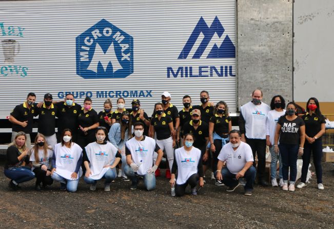 Fundo Social de Nazaré Paulista e Grupo Micromax realiza entrega de 300 cestas básicas as famílias em vulnerabilidade social