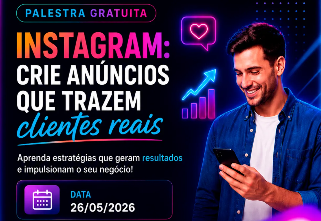Prefeitura promove palestra gratuita sobre anúncios no Instagram em parceria com o SEBRAE