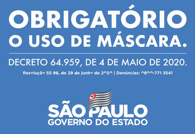 Governo Estadual exige placas de aviso sobre máscara em estabelecimentos