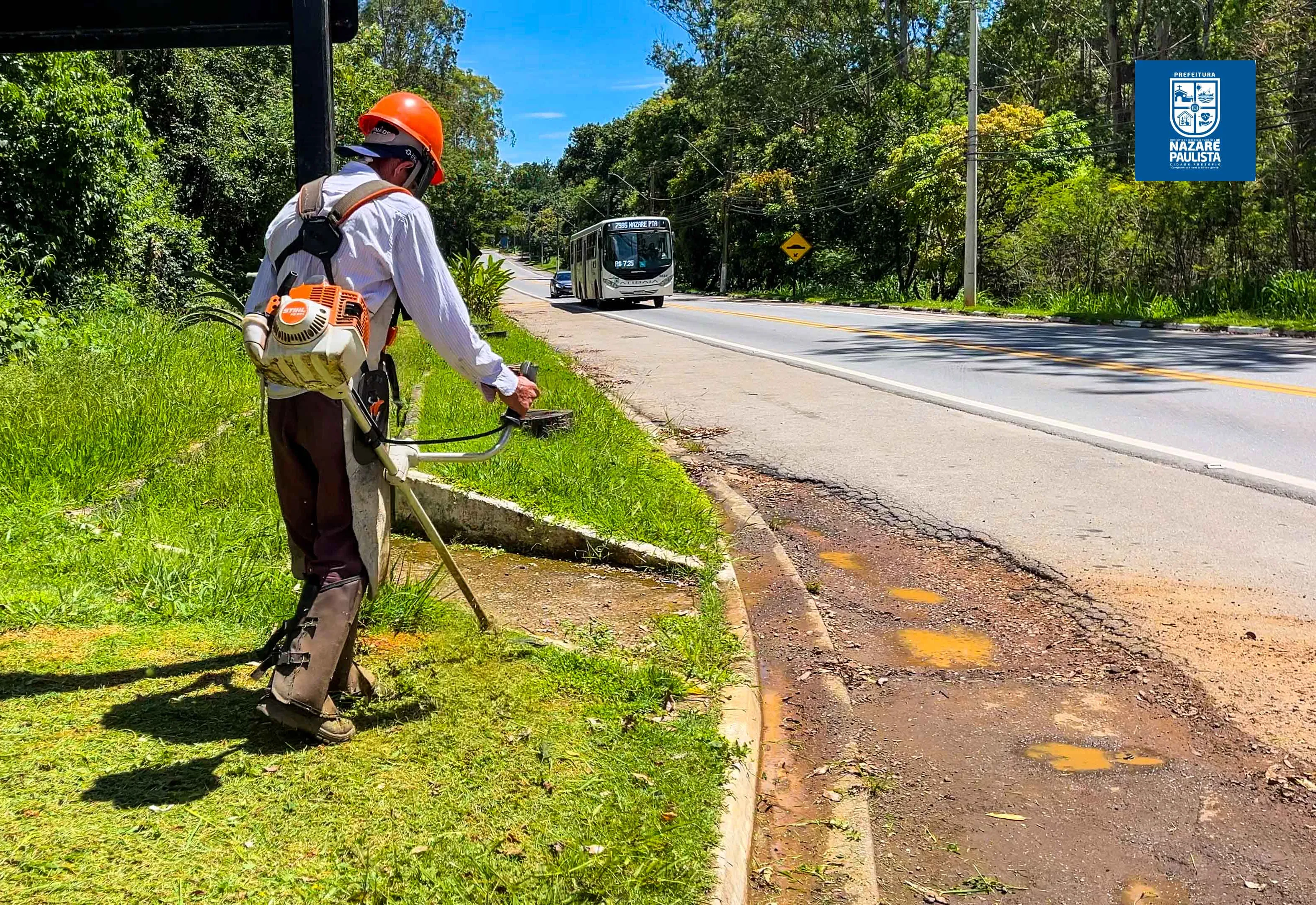 PREFEITURA DE NAZARÉ PAULISTA REALIZA AÇÕES DE ZELADORIA NO PORTAL DA CIDADE