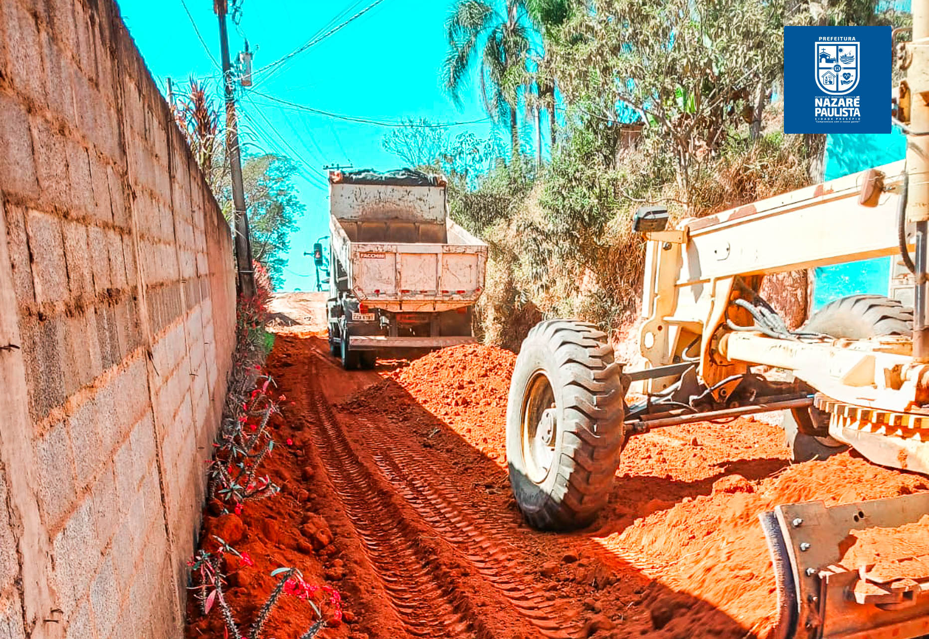 Prefeitura de Nazaré Paulista leva melhorias nas estradas rurais ao bairro Quatro Cantos