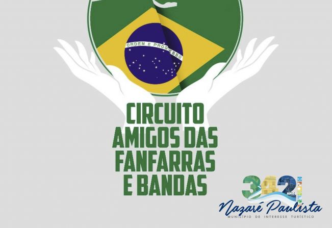 Convite – “Convidamos a todos para prestigiar a grande final do campeonato de fanfarras em Nazaré Paulista”