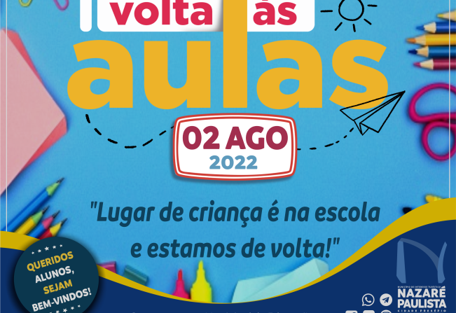 Volta as aulas, segundo semestre