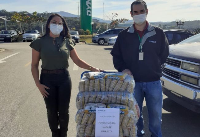 Fundo Social de Nazaré Paulista recebe doações de alimentos da empresa Dynamic Air