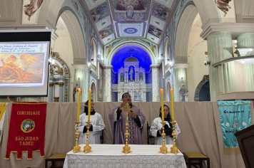 Foto - Paróquia Nossa Senhora de Nazaré celebra Santa Missa no 1º Dia Votivo rumo aos 350 anos do município