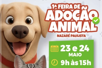 Vem aí a 1ª feira de adoção de animais de estimação em Nazaré Paulista