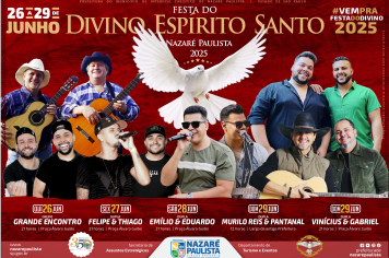 Vem aí a Festa do Divino Espírito Santo 2025 de Nazaré Paulista