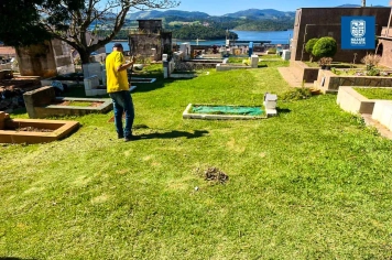 Prefeitura realiza serviços de zeladoria no Cemitério Municipal de Nazaré Paulista