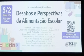 Nazaré Paulista participa do I Seminário Educação em Foco sobre Alimentação Escolar