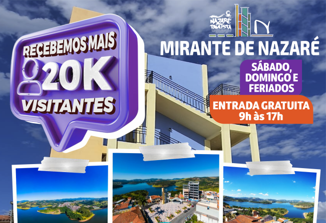 Mirante “Antonio dos Santos - CANHOTEIRO”, ultrapassa marca de 20.000 visitantes.