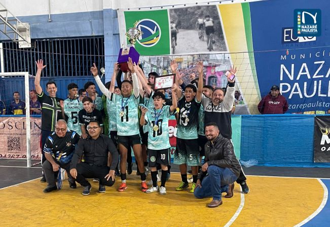Futsal: Equipe sub-16 do Estrela vence jogo contra time Mazembe e torna-se campeão da Supercopa de Nazaré Paulista